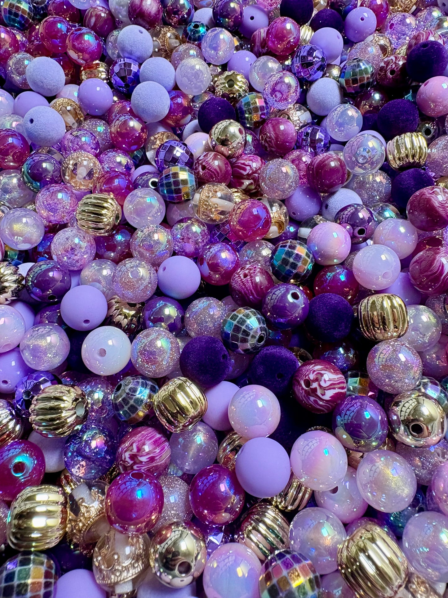 Acrylic Bead Mix for Beadable Pens, Keychains and DIY (16mm) bead mix pretty beads