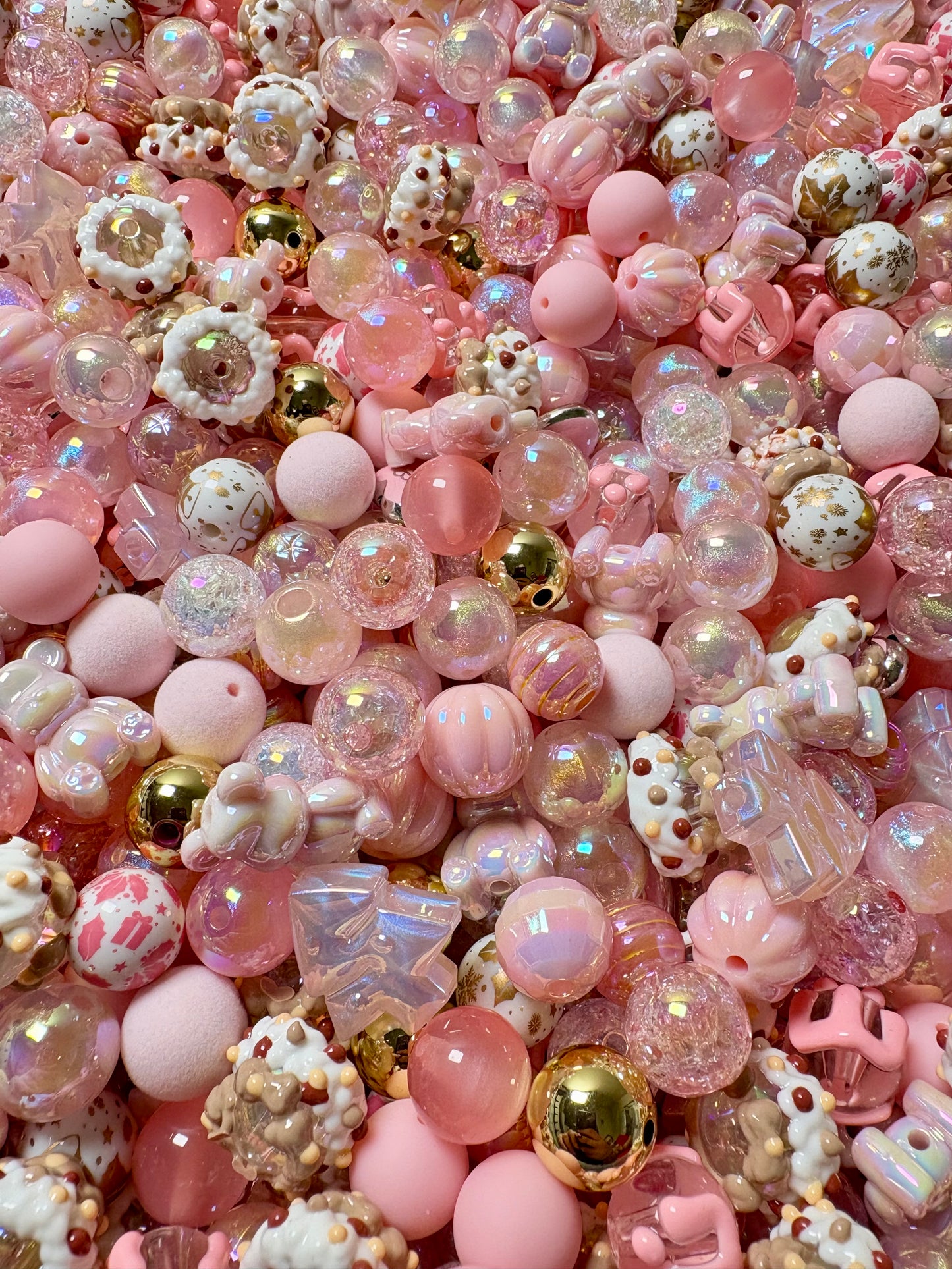 Acrylic Bead Mix for Beadable Pens, Keychains and DIY (16mm) bead mix pretty beads