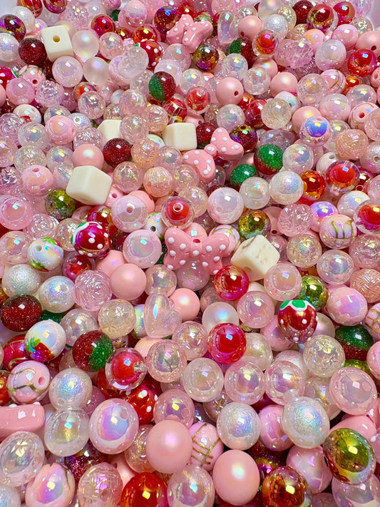 Acrylic Bead Mix for Beadable Pens, Keychains and DIY (16mm) bead mix pretty beads