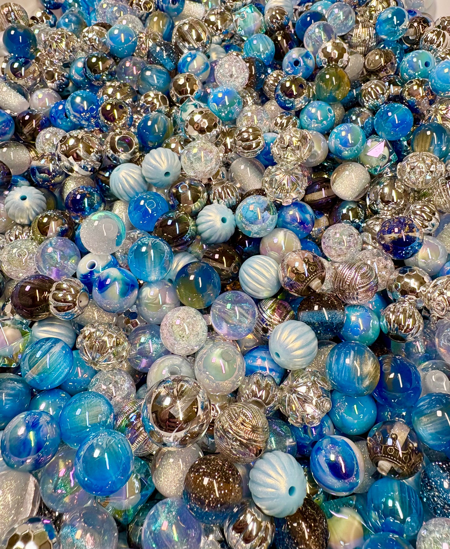 Acrylic Bead Mix for Beadable Pens, Keychains and DIY (16mm) bead mix pretty beads