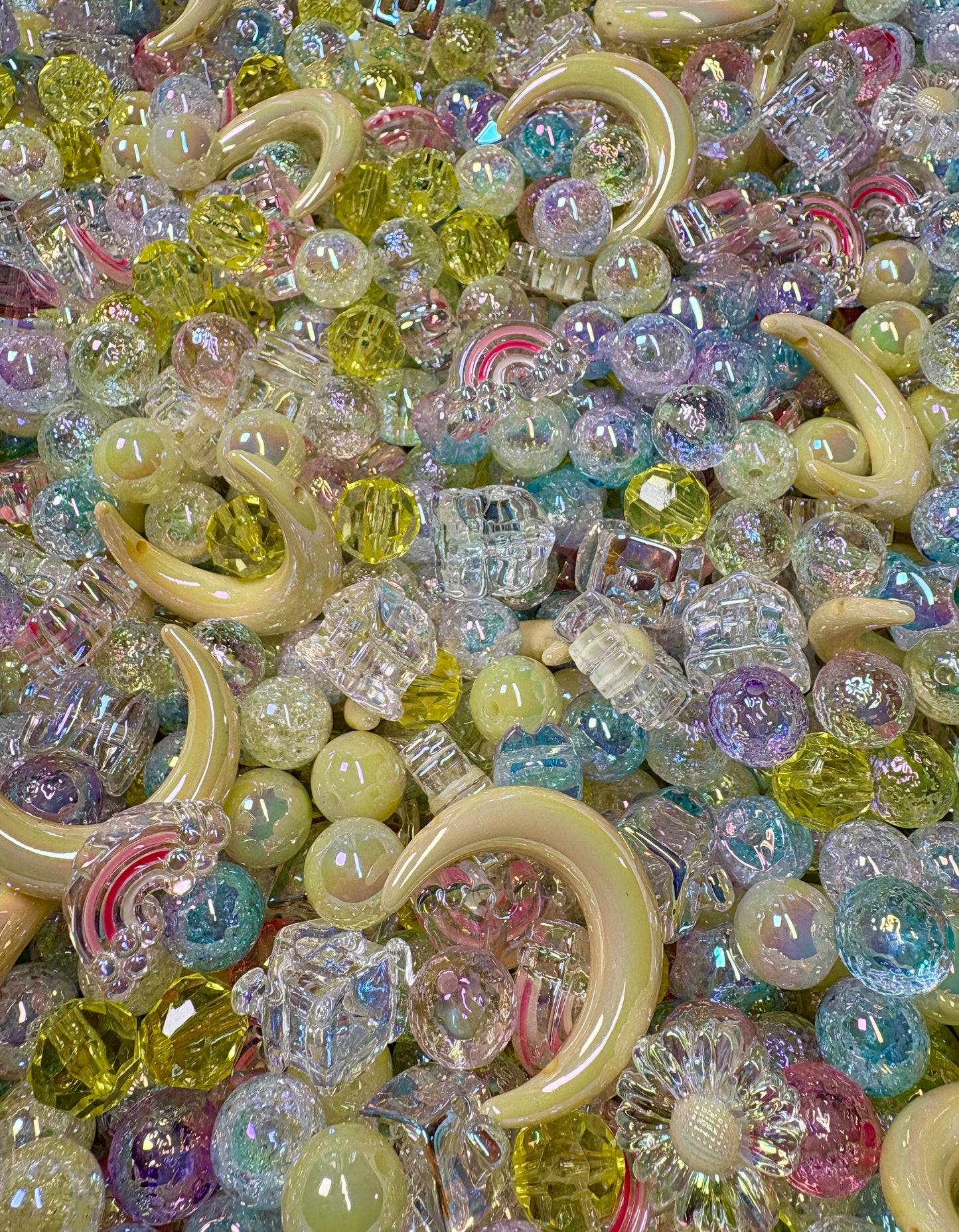 Acrylic Bead Mix for Beadable Pens, Keychains and DIY (16mm) bead mix pretty beads