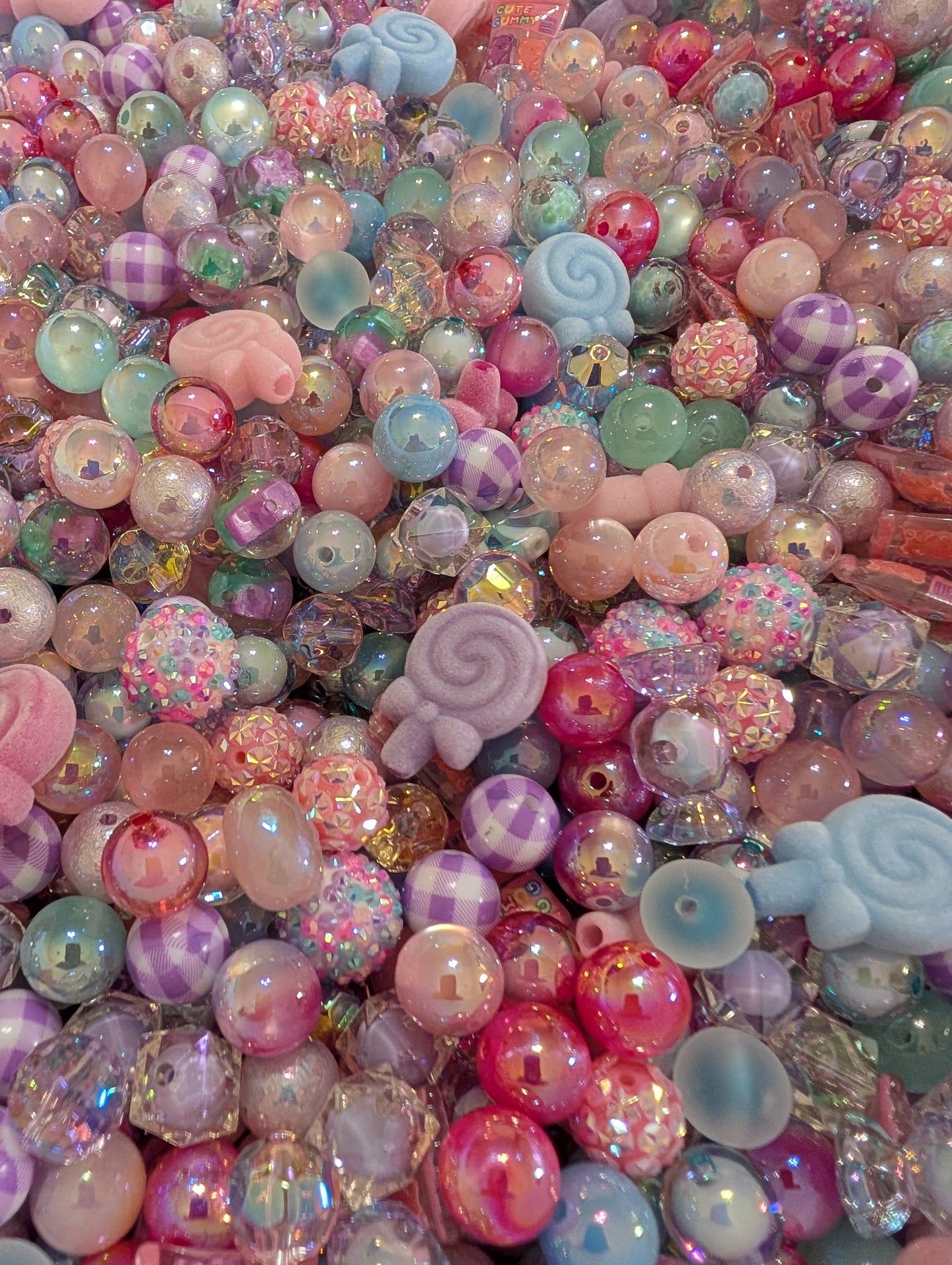 Acrylic Bead Mix for Beadable Pens, Keychains and DIY (16mm) bead mix pretty beads