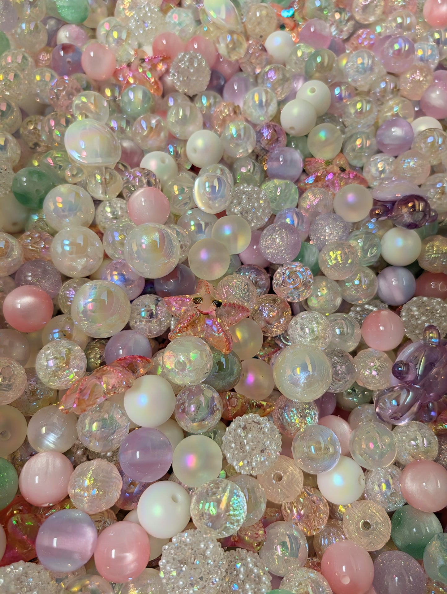 Acrylic Bead Mix for Beadable Pens, Keychains and DIY (16mm) bead mix pretty beads