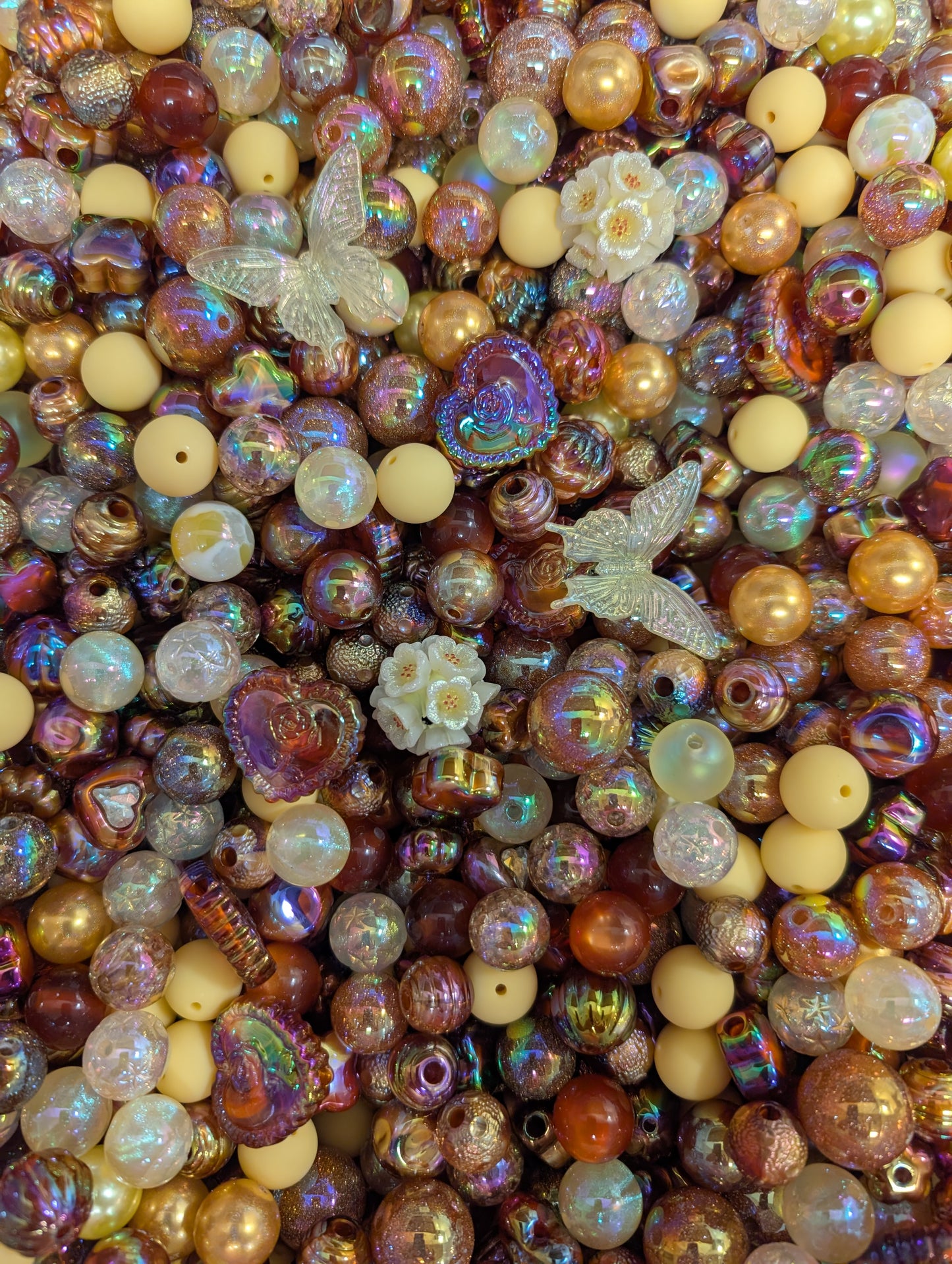 Acrylic Bead Mix for Beadable Pens, Keychains and DIY (16mm) bead mix pretty beads