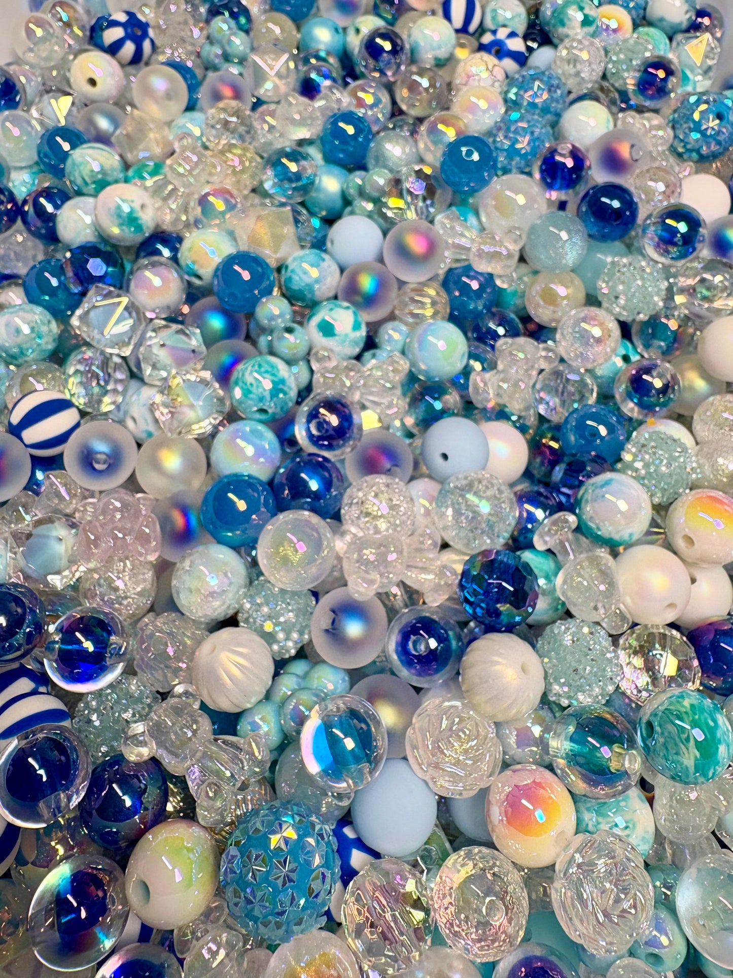 Acrylic Bead Mix for Beadable Pens, Keychains and DIY (16mm) bead mix pretty beads