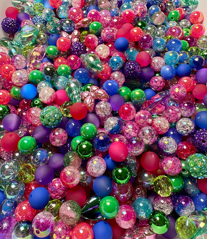 Acrylic Bead Mix for Beadable Pens, Keychains and DIY (16mm) bead mix pretty beads