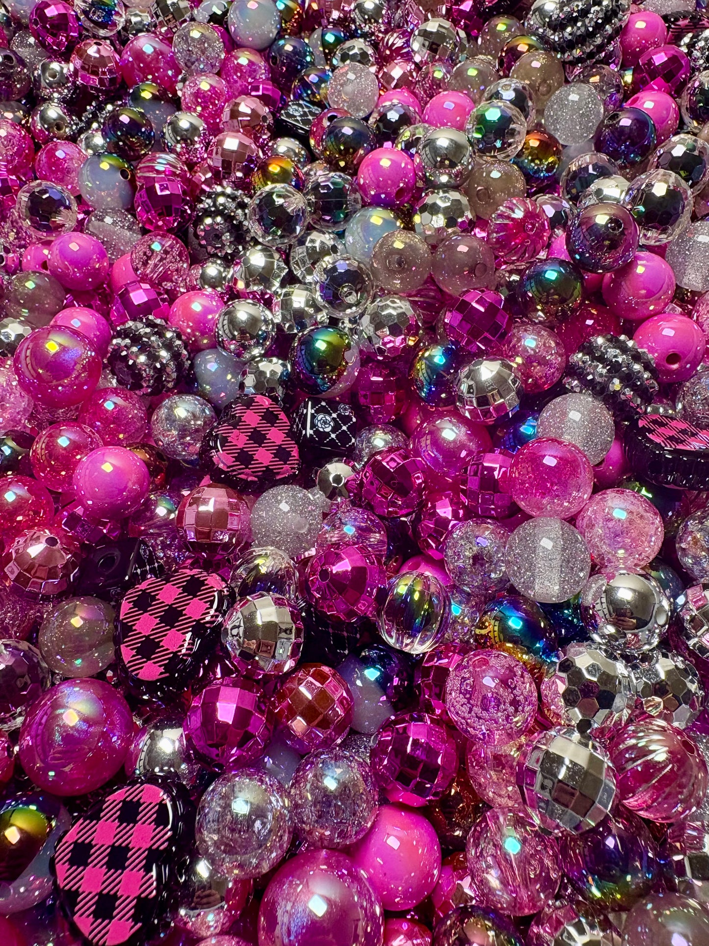 Acrylic Bead Mix for Beadable Pens, Keychains and DIY (16mm) bead mix pretty beads