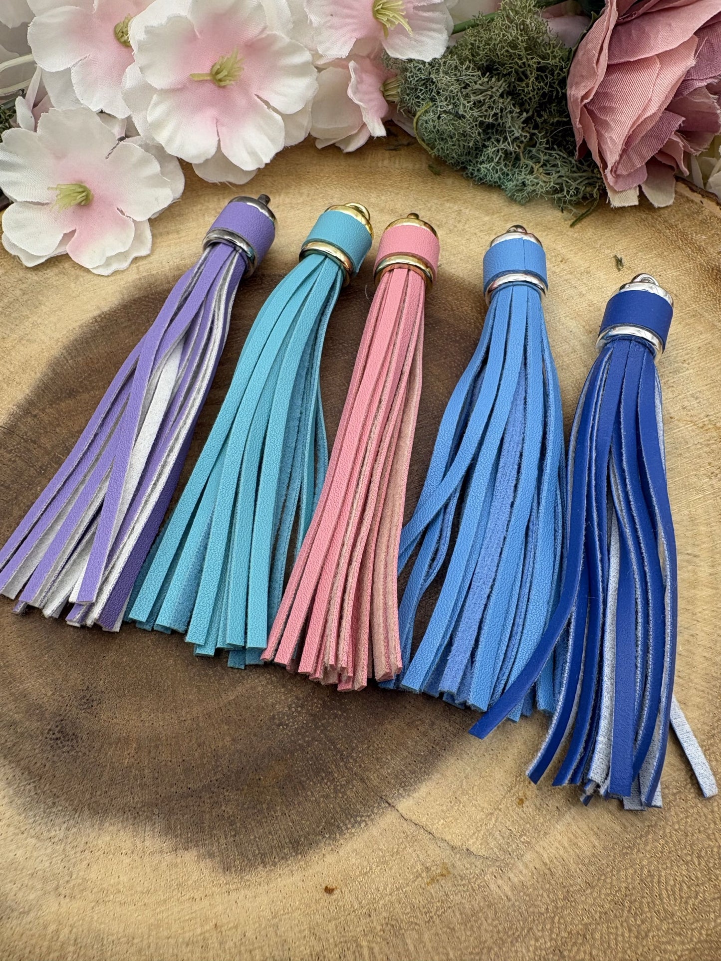 Faux Leather Tassels