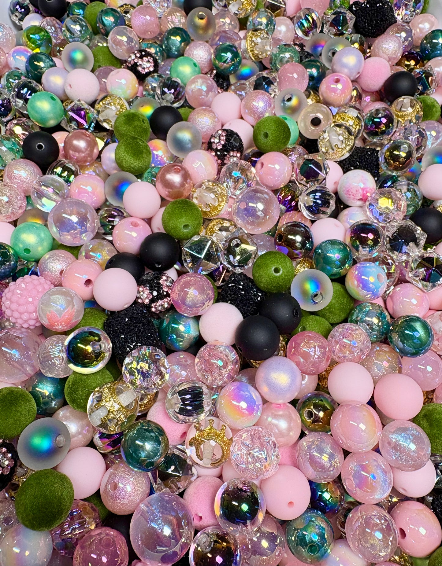 Acrylic Bead Mix for Beadable Pens, Keychains and DIY (16mm) bead mix pretty beads
