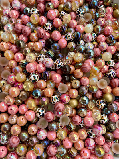 Acrylic Bead Mix for Beadable Pens, Keychains and DIY (16mm) bead mix pretty beads!!