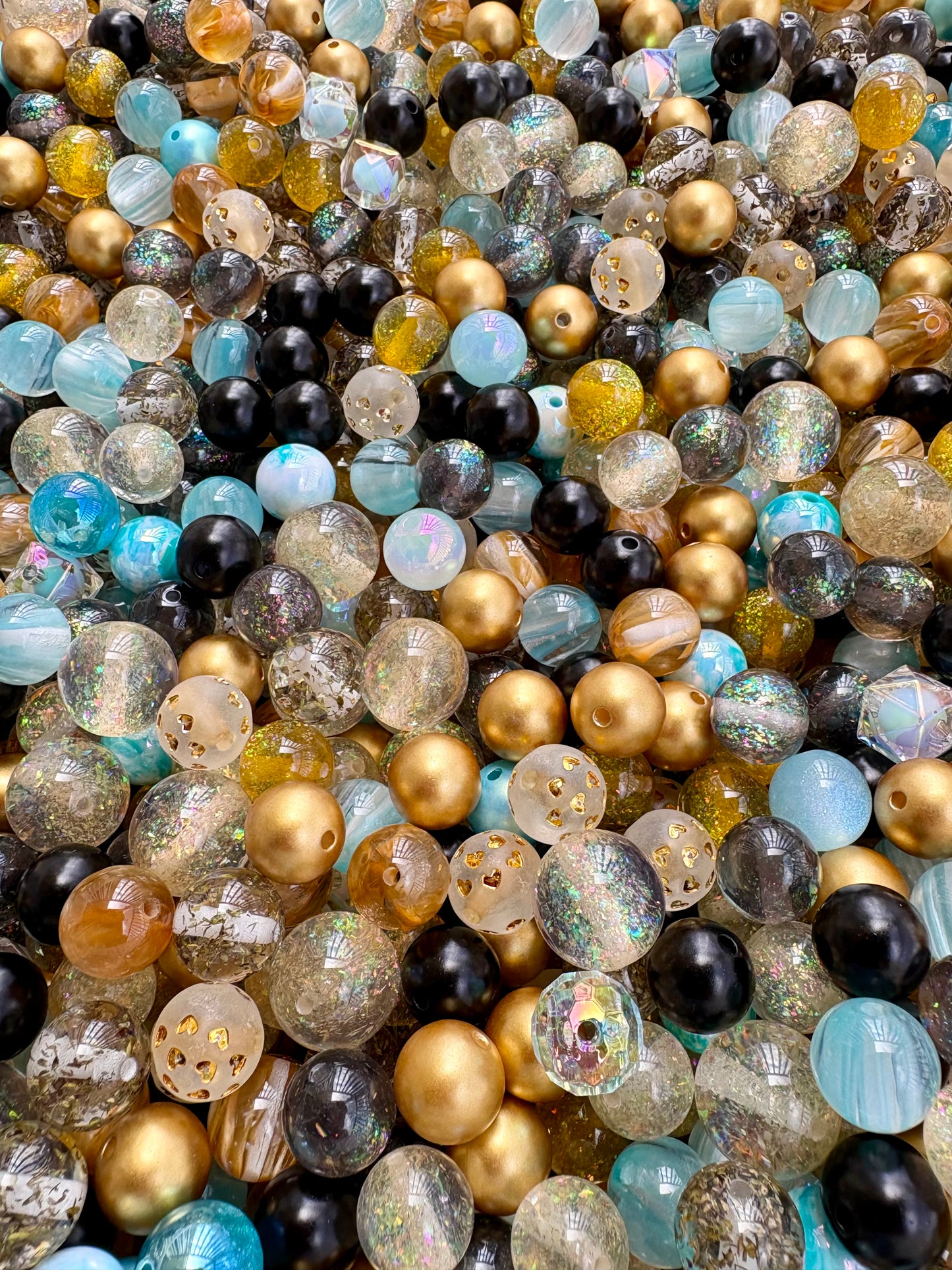 Acrylic Bead Mix for Beadable Pens, Keychains and DIY (16mm) bead mix pretty beads!!
