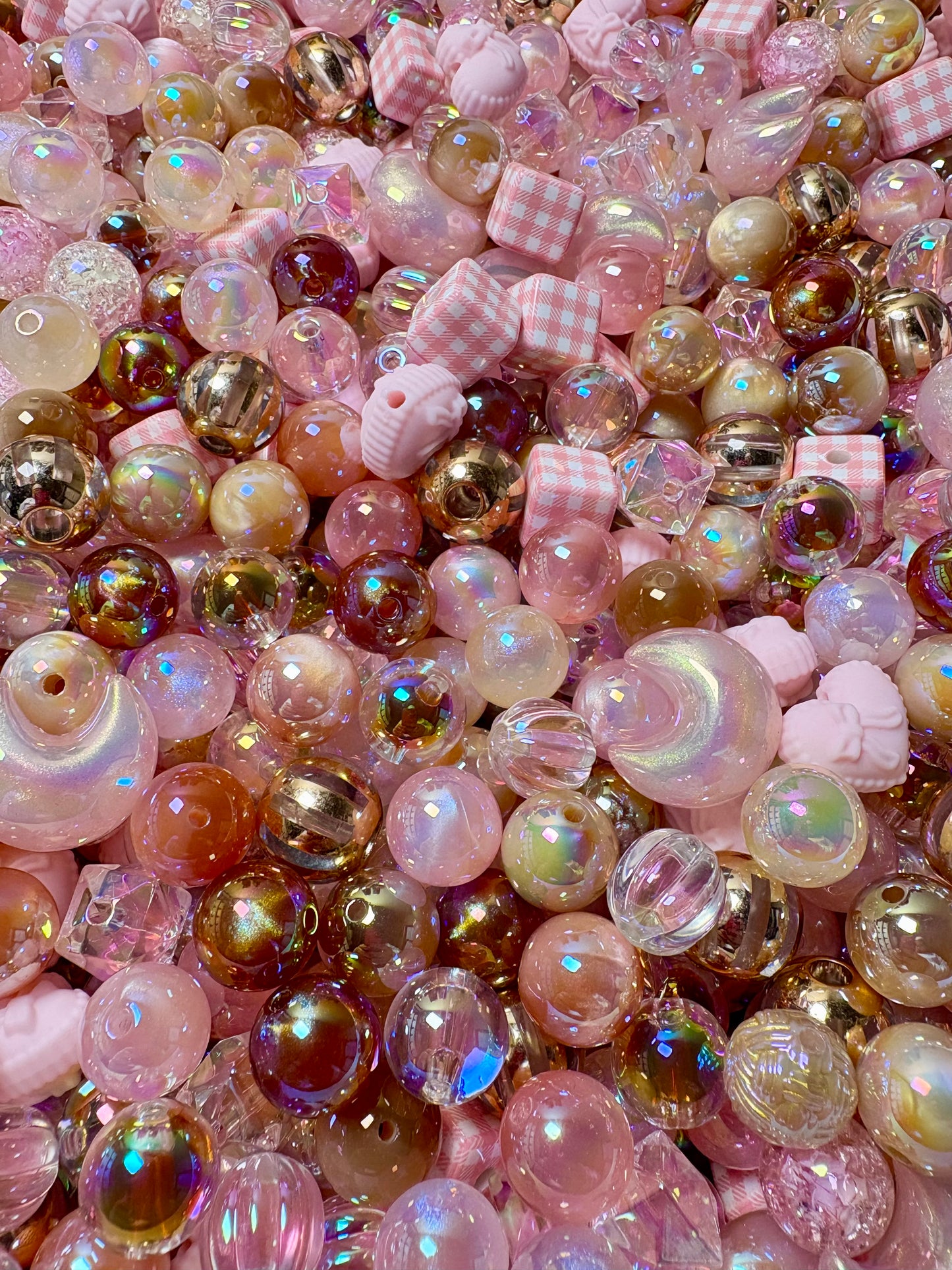 Acrylic Bead Mix for Beadable Pens, Keychains and DIY (16mm) bead mix pretty beads