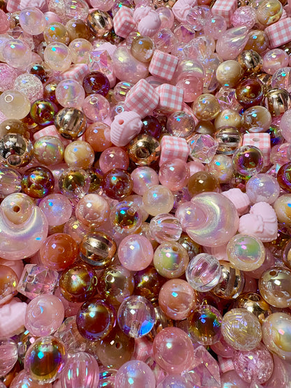 Acrylic Bead Mix for Beadable Pens, Keychains and DIY (16mm) bead mix pretty beads