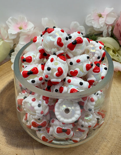 Hand painted Bead for Beadable Pens, Keychains and DIY