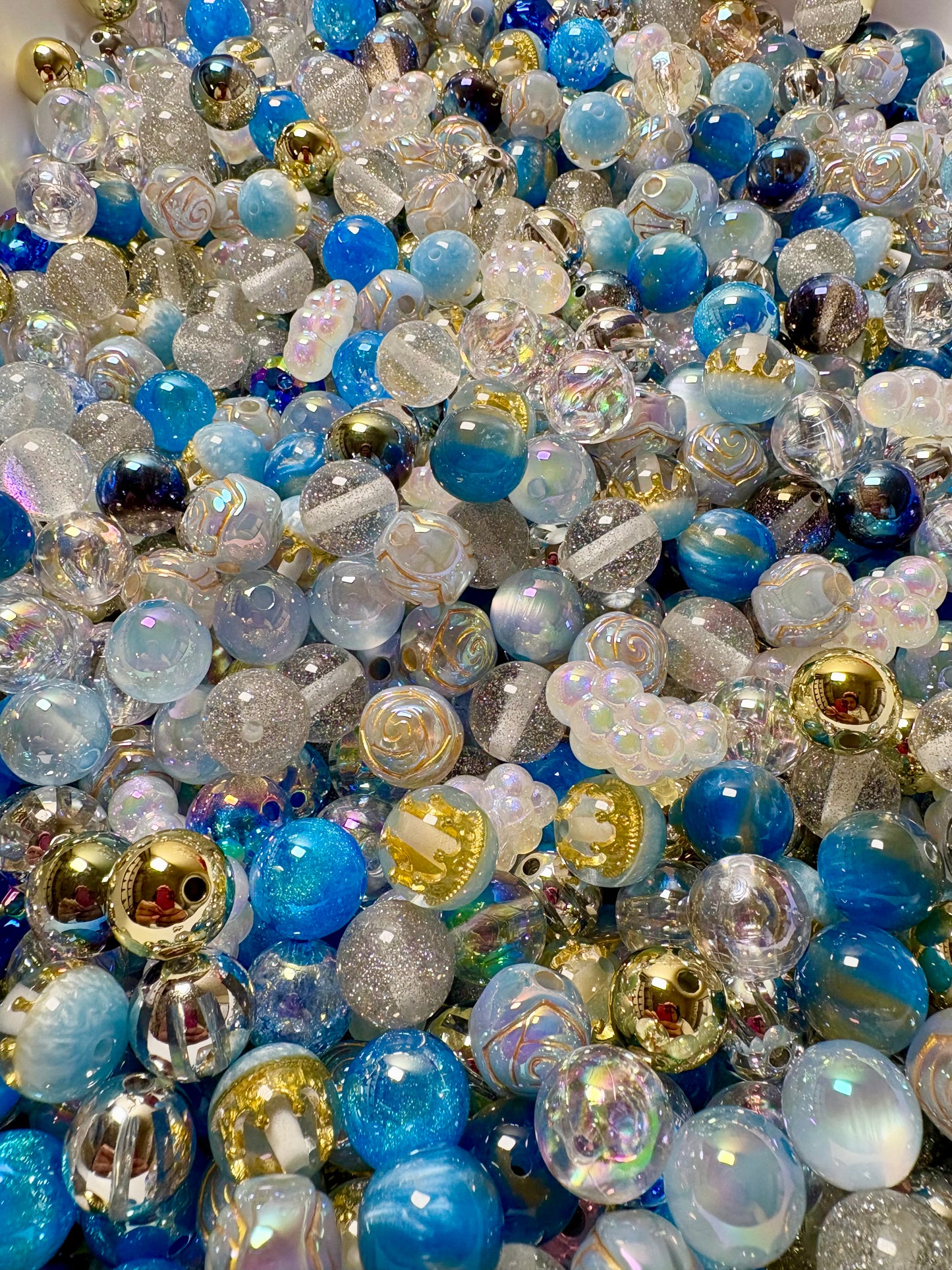 Acrylic Bead Mix for Beadable Pens, Keychains and DIY (16mm) bead mix pretty beads!!