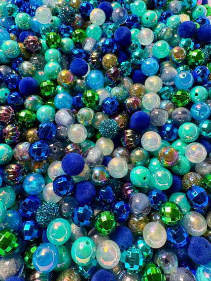 Acrylic Bead Mix for Beadable Pens, Keychains and DIY (16mm) bead mix pretty beads