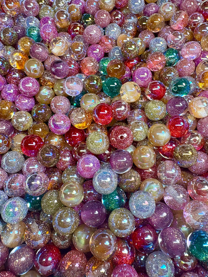 Acrylic Bead Mix for Beadable Pens, Keychains and DIY (16mm) bead mix pretty beads