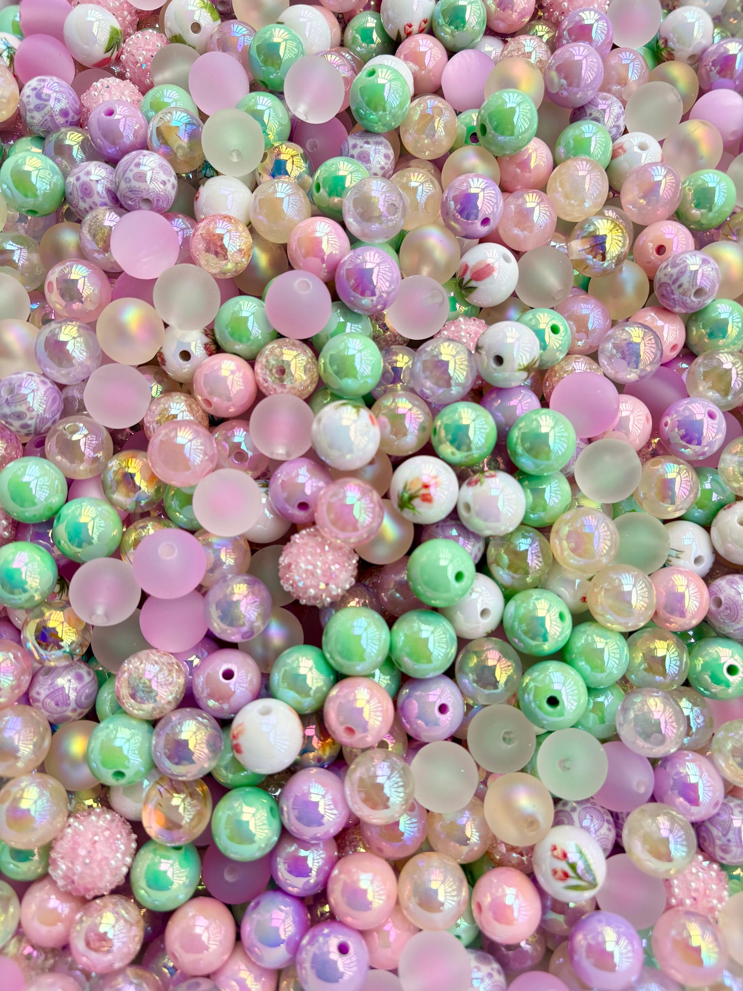 Acrylic Bead Mix for Beadable Pens, Keychains and DIY (16mm) bead mix pretty beads!!