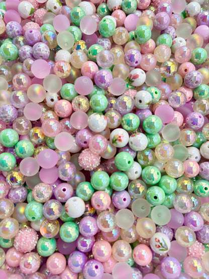 Acrylic Bead Mix for Beadable Pens, Keychains and DIY (16mm) bead mix pretty beads!!