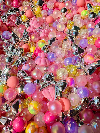 Acrylic Bead Mix for Beadable Pens, Keychains and DIY (16mm) bead mix pretty beads