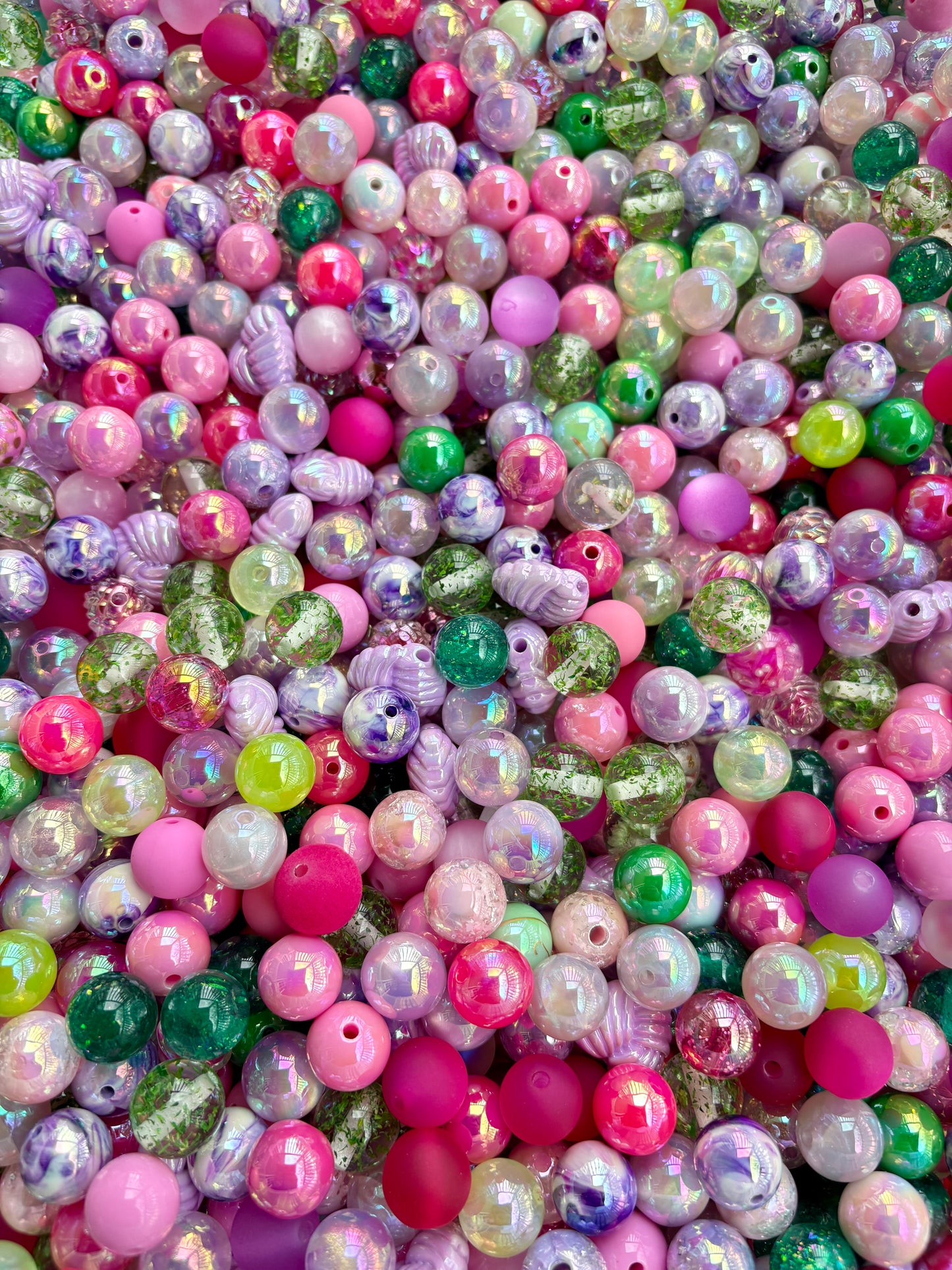 Acrylic Bead Mix for Beadable Pens, Keychains and DIY (16mm) bead mix pretty beads!!