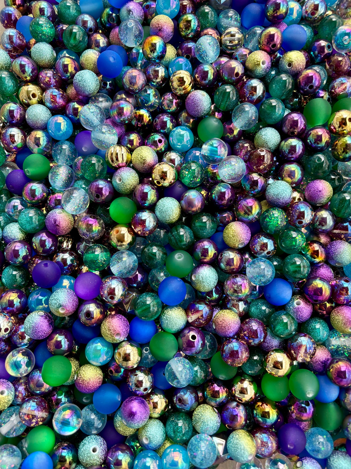 Acrylic Bead Mix for Beadable Pens, Keychains and DIY (16mm) bead mix pretty beads!!