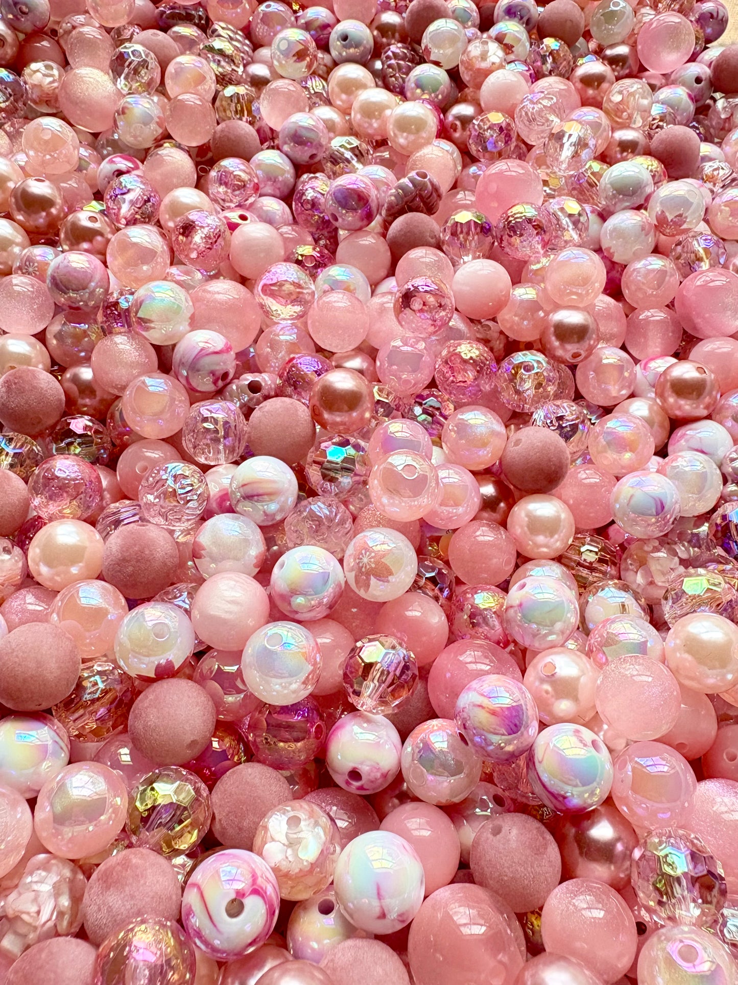 Acrylic Bead Mix for Beadable Pens, Keychains and DIY (16mm) bead mix pretty beads