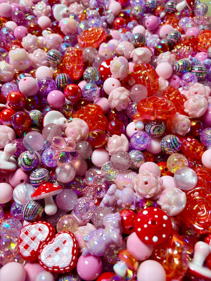 Acrylic Bead Mix for Beadable Pens, Keychains and DIY (16mm) bead mix pretty beads