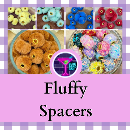 20ct 20mm Fluffy Spacers for Beadable pens, wristlets and other diy
