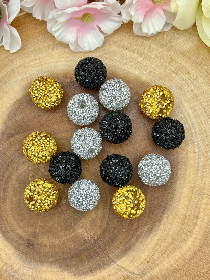 16-20mm Bling Rhinestone beads for Beadable Pens/DIY/Keychains/Badge Reel, Wristlets and more!!!
