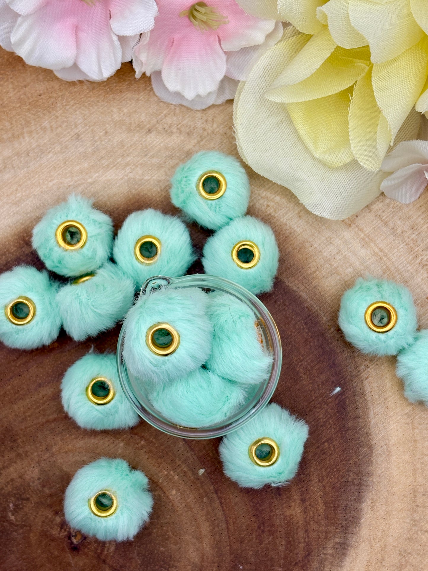 20ct 20mm Fluffy Spacers for Beadable pens, wristlets and other diy