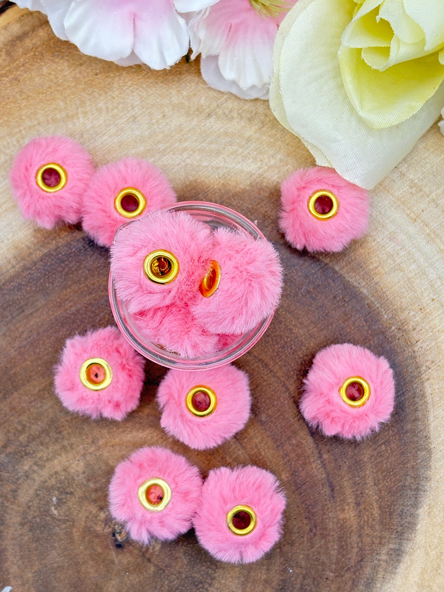 20ct 20mm Fluffy Spacers for Beadable pens, wristlets and other diy