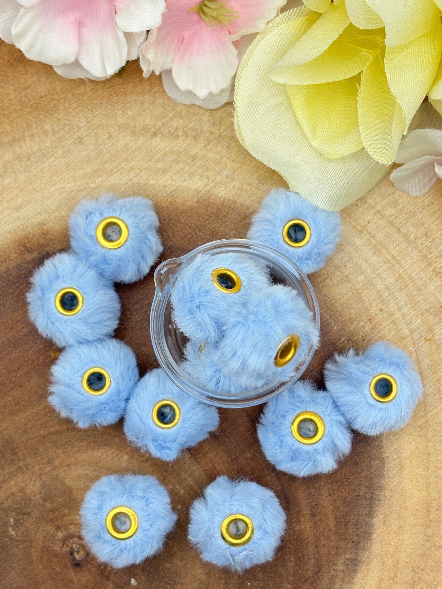 20ct 20mm Fluffy Spacers for Beadable pens, wristlets and other diy