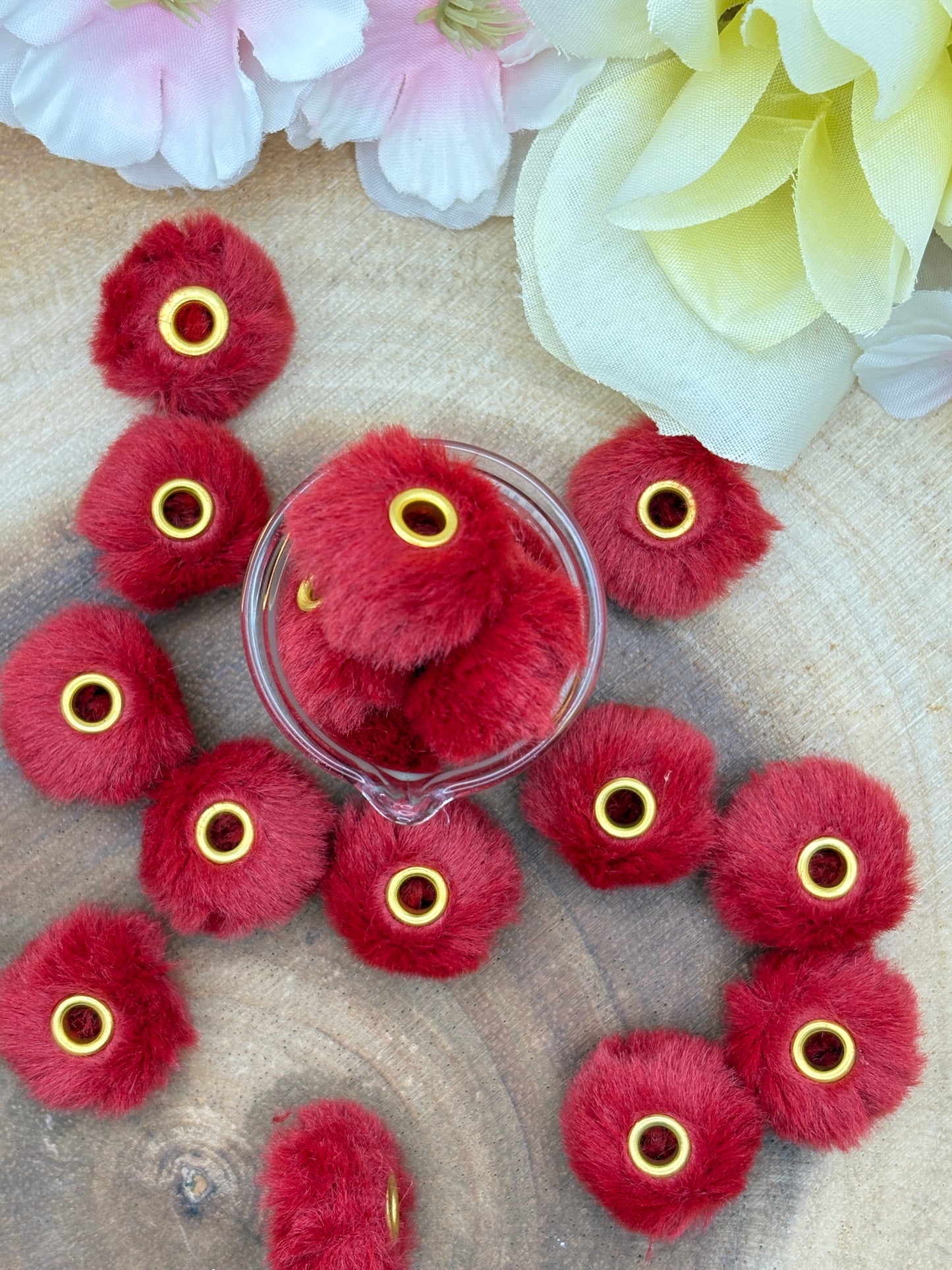 20ct 20mm Fluffy Spacers for Beadable pens, wristlets and other diy