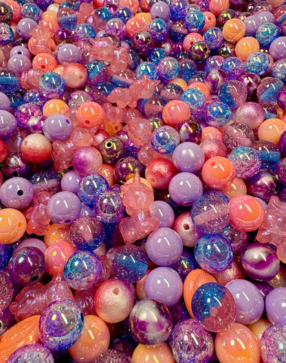 Acrylic Bead Mix for Beadable Pens, Keychains and DIY (16mm) bead mix pretty beads