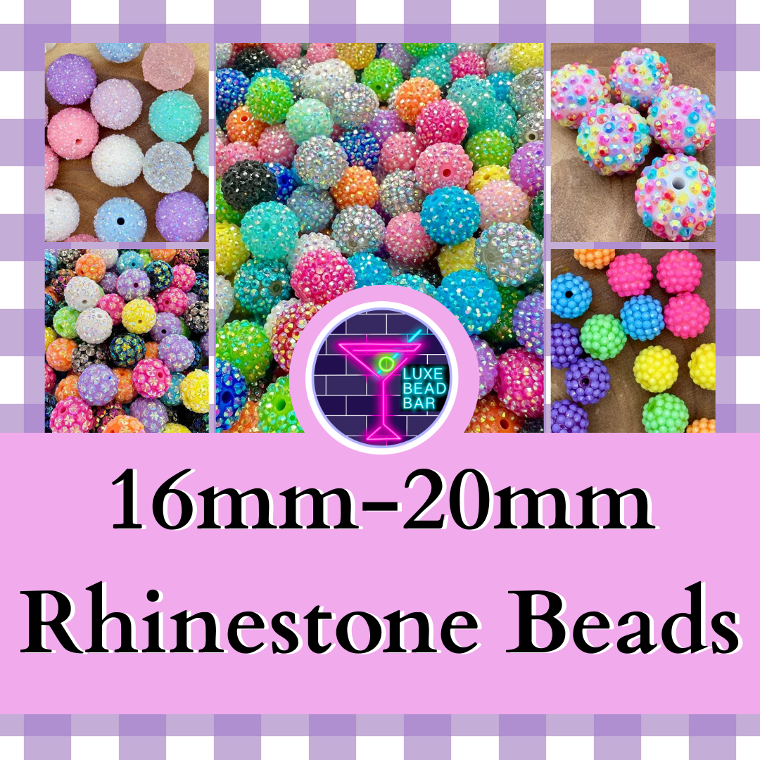 16-20mm Bling Rhinestone beads for Beadable Pens/DIY/Keychains/Badge Reel, Wristlets and more!!!