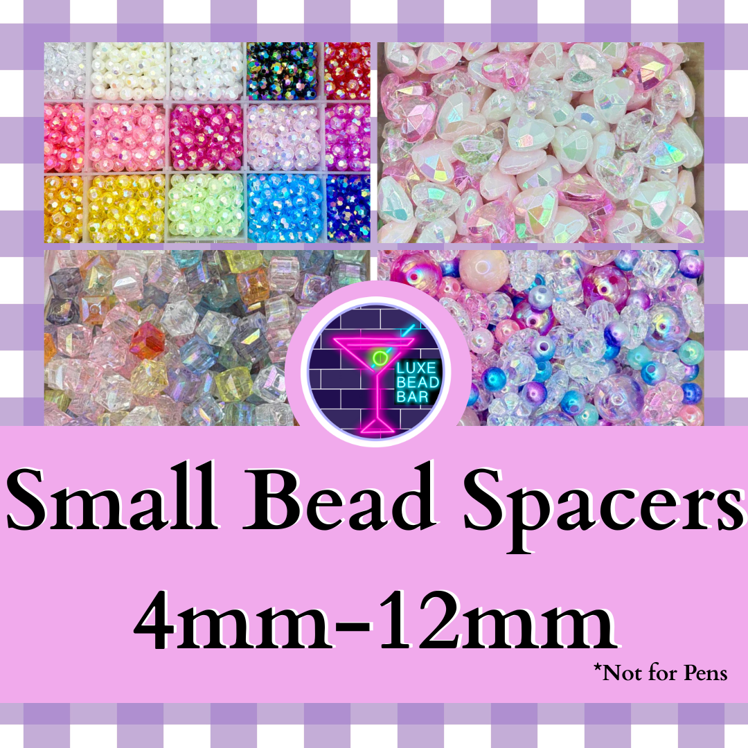 Small Bead Spacers 4mm-12mm for Phone charms, bracelet and other DIY