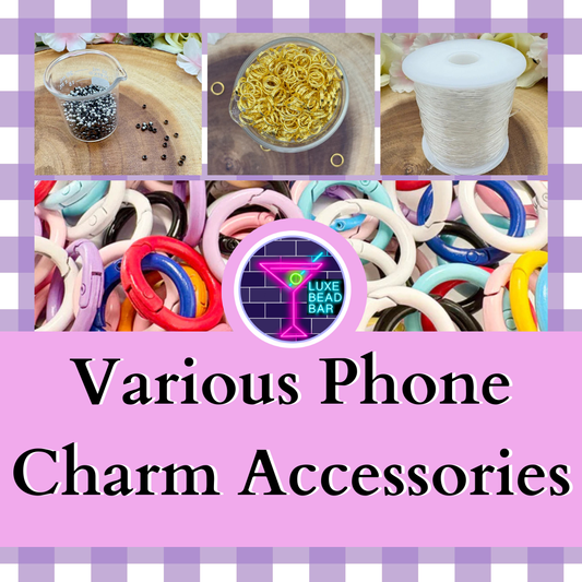 Various Phone Charm Accessories for Charms, Keychains and other DIY