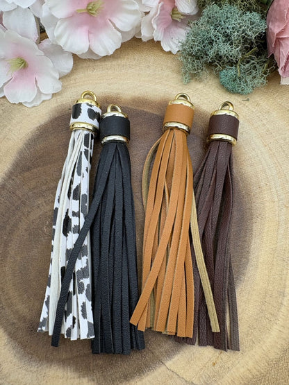 Faux Leather Tassels