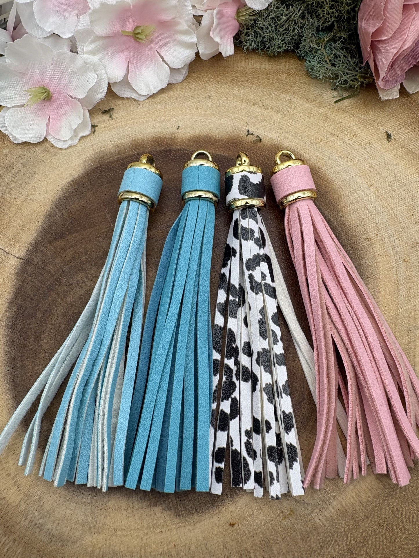 Faux Leather Tassels
