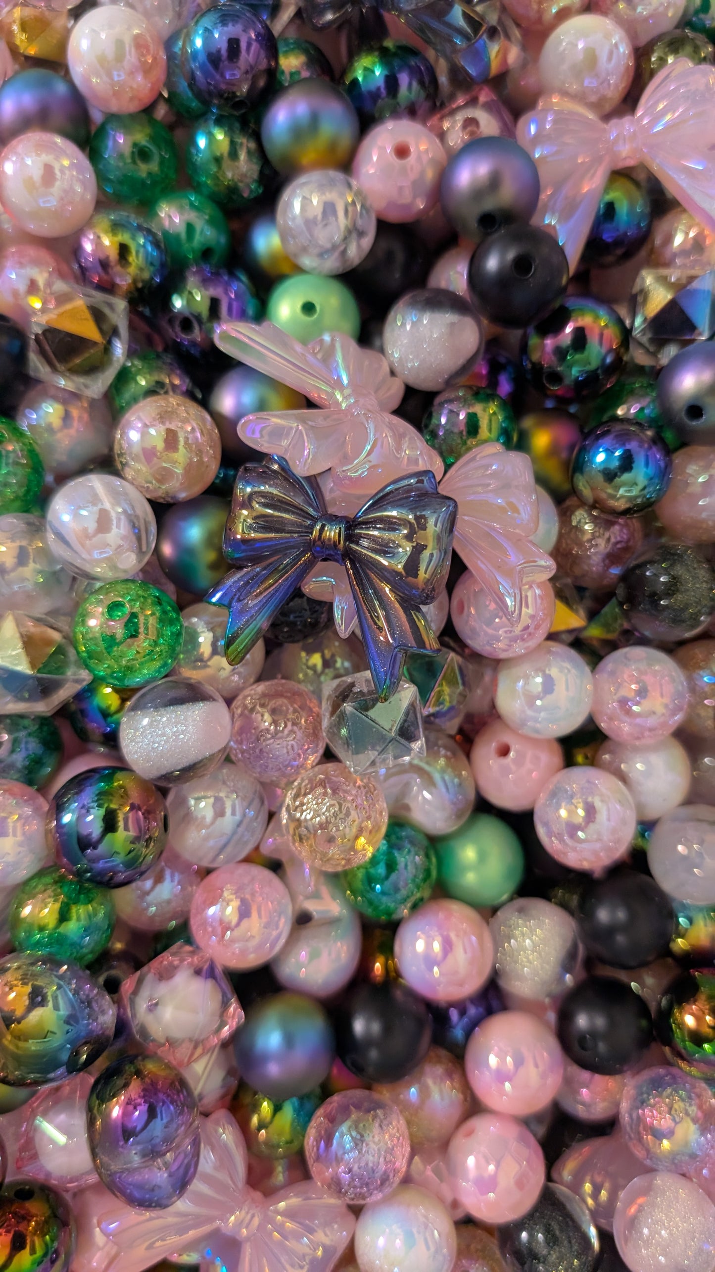 Acrylic Bead Mix for Beadable Pens, Keychains and DIY (16mm) bead mix pretty beads