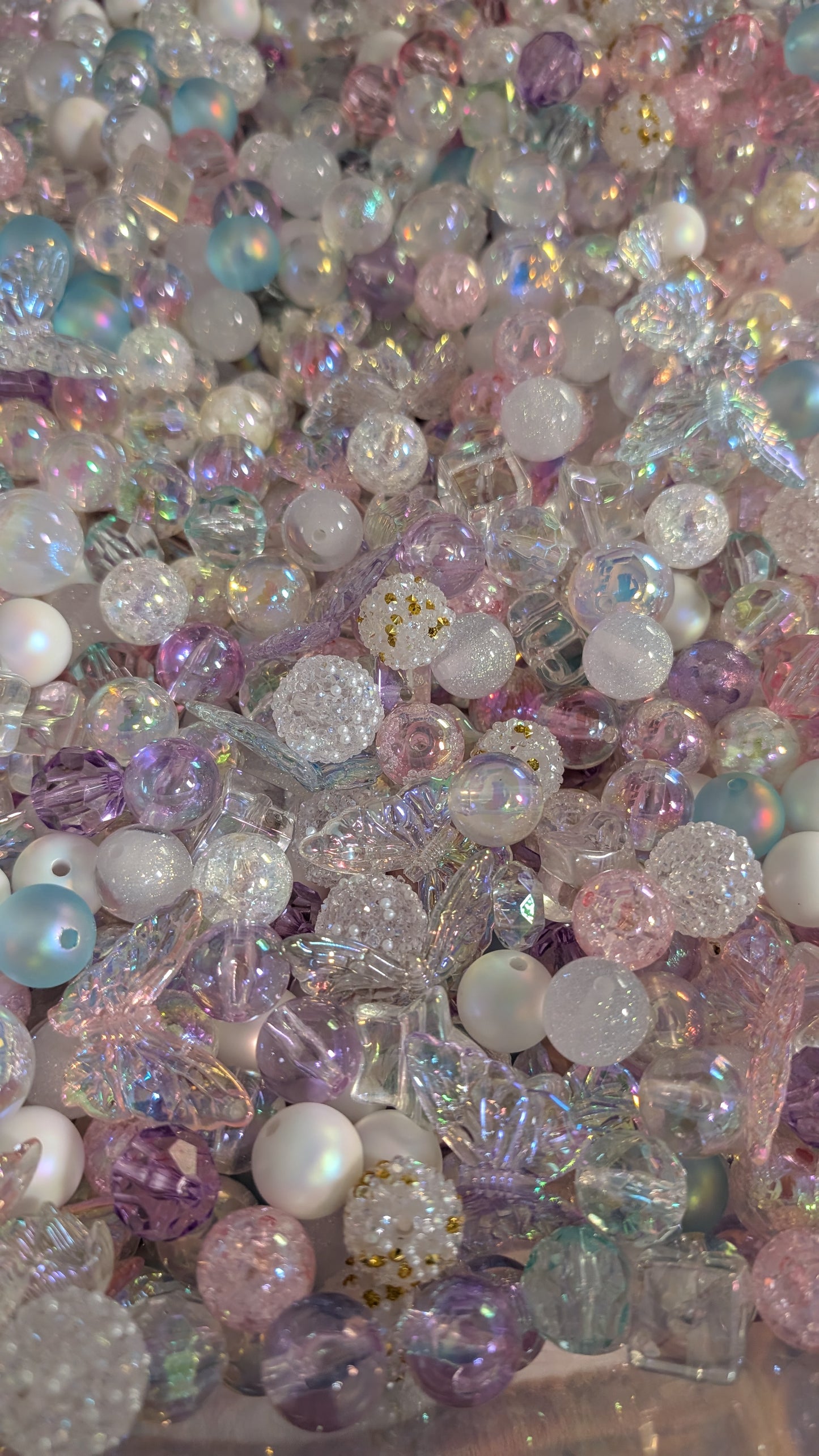 Acrylic Bead Mix for Beadable Pens, Keychains and DIY (16mm) bead mix pretty beads