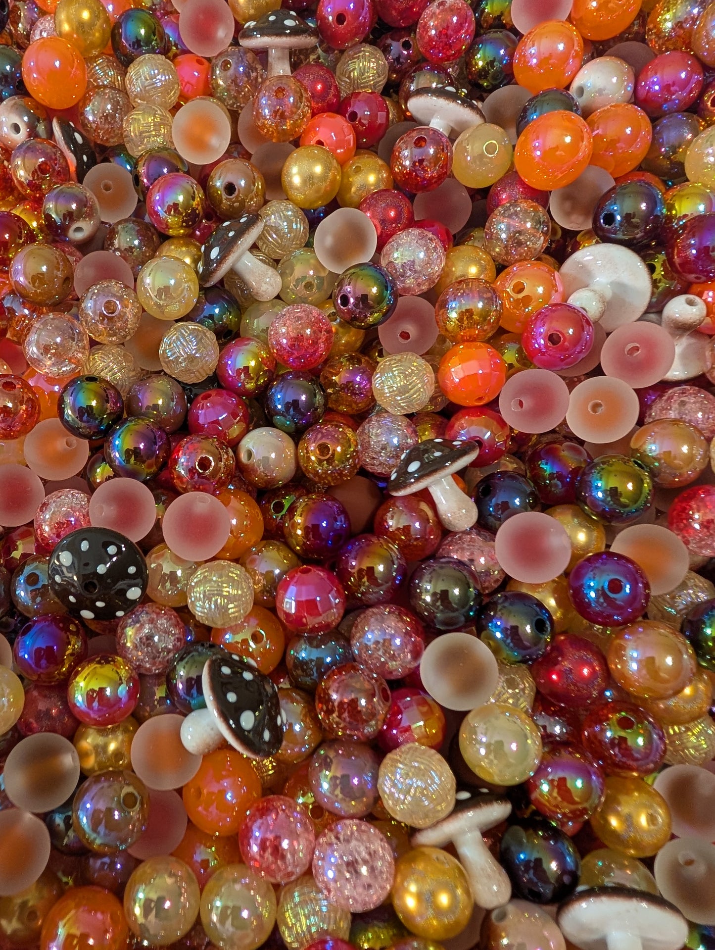 Acrylic Bead Mix for Beadable Pens, Keychains and DIY (16mm) bead mix pretty beads