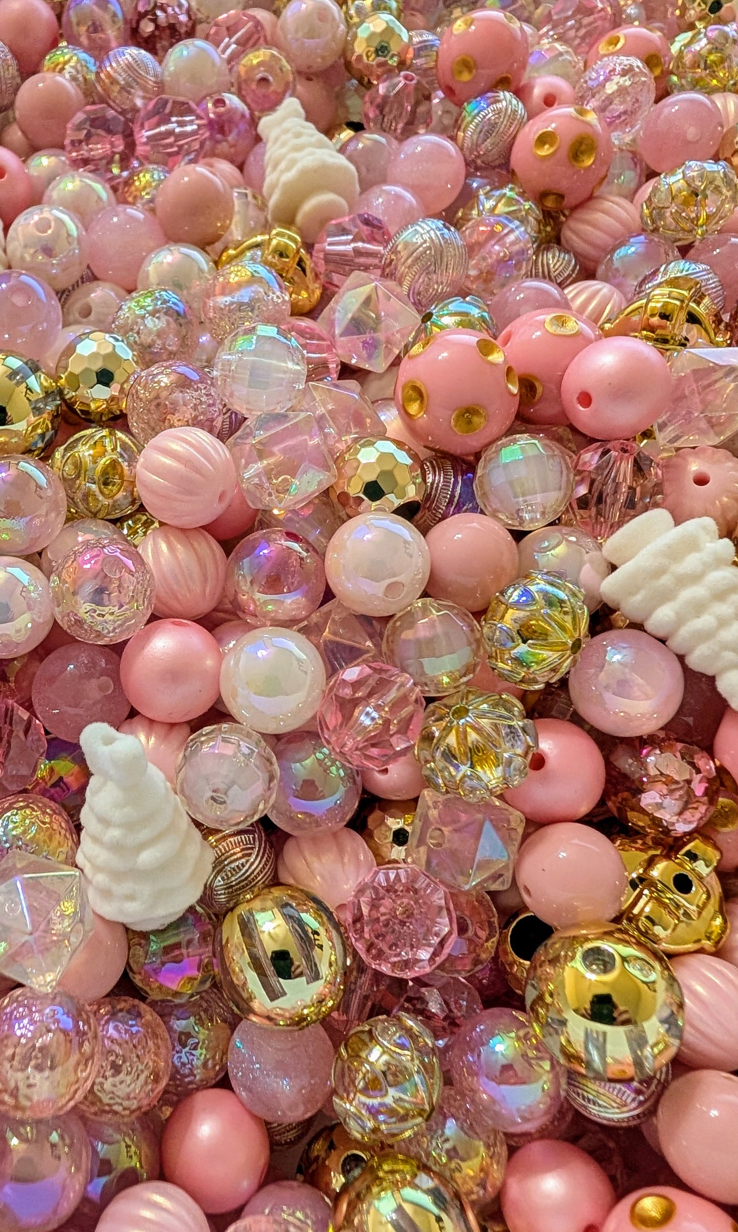 Acrylic Bead Mix for Beadable Pens, Keychains and DIY (16mm) bead mix pretty beads